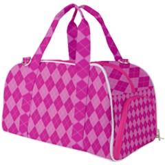 Pink Diamond Pattern Burner Gym Duffel Bag