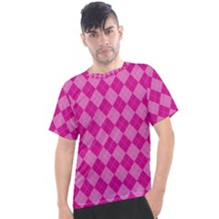 Pink Diamond Pattern Men s Sport Top by ArtsyWishy