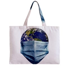 Earth With Face Mask Pandemic Concept Zipper Mini Tote Bag