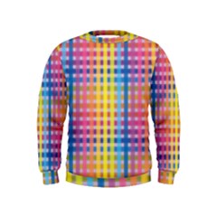 Digital Paper Stripes Rainbow Colors Kids  Sweatshirt by HermanTelo