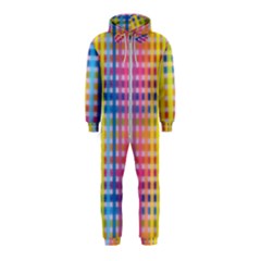 Digital Paper Stripes Rainbow Colors Hooded Jumpsuit (kids)