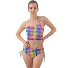 Digital Paper Stripes Rainbow Colors Mini Tank Bikini Set by HermanTelo