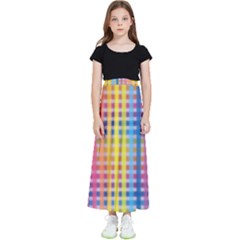 Digital Paper Stripes Rainbow Colors Kids  Skirt by HermanTelo