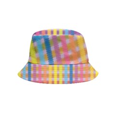 Digital Paper Stripes Rainbow Colors Inside Out Bucket Hat (kids) by HermanTelo