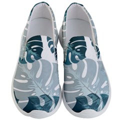 Monstera Leaves Background Men s Lightweight Slip Ons by Alisyart