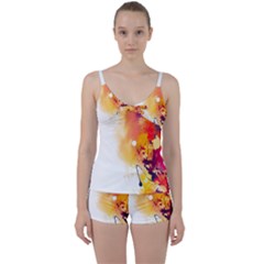 Autumn Tie Front Two Piece Tankini by goljakoff