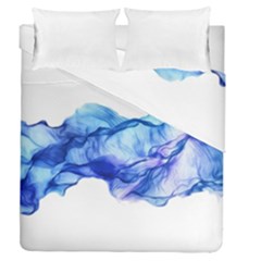 Blue Smoke Duvet Cover Double Side (queen Size) by goljakoff
