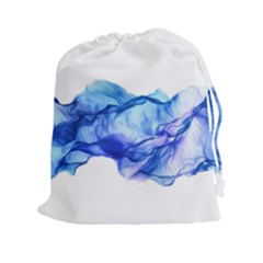 Blue Smoke Drawstring Pouch (2xl) by goljakoff