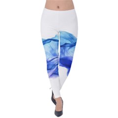 Blue Smoke Velvet Leggings by goljakoff