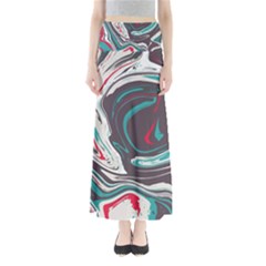 Vector Vivid Marble Pattern 1 Full Length Maxi Skirt by goljakoff