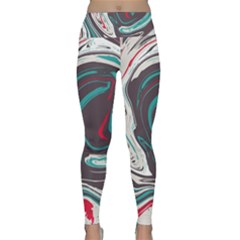 Vector Vivid Marble Pattern 1 Lightweight Velour Classic Yoga Leggings by goljakoff