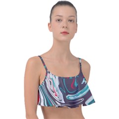Vector Vivid Marble Pattern 1 Frill Bikini Top by goljakoff