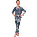 Vector Vivid Marble Pattern 1 Kid s Satin Long Sleeve Pajamas Set View1