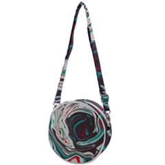 Vector Vivid Marble Pattern 1 Crossbody Circle Bag by goljakoff