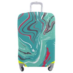 Green Vivid Marble Pattern 2 Luggage Cover (medium) by goljakoff