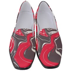 Red Vivid Marble Pattern 3 Women s Classic Loafer Heels by goljakoff