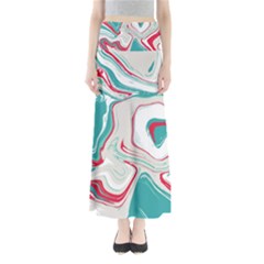 Vivid Marble Pattern Full Length Maxi Skirt by goljakoff