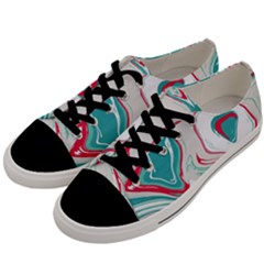 Vivid Marble Pattern Men s Low Top Canvas Sneakers by goljakoff