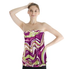 Purple Vivid Marble Pattern Strapless Top by goljakoff