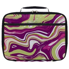 Purple Vivid Marble Pattern Full Print Lunch Bag by goljakoff