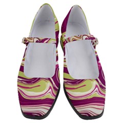 Purple Vivid Marble Pattern Women s Mary Jane Shoes by goljakoff