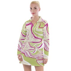 Vector Vivid Marble Pattern 6 Women s Long Sleeve Casual Dress by goljakoff