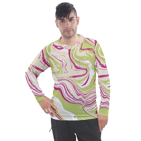 Vector Vivid Marble Pattern 6 Men s Pique Long Sleeve Tee by goljakoff