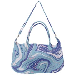 Blue Vivid Marble Pattern Removal Strap Handbag by goljakoff