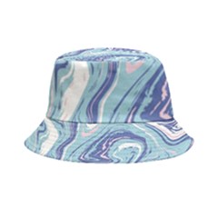 Blue Vivid Marble Pattern Inside Out Bucket Hat by goljakoff