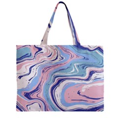 Rose And Blue Vivid Marble Pattern 11 Zipper Mini Tote Bag by goljakoff