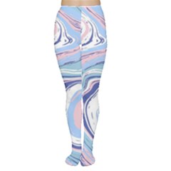 Rose And Blue Vivid Marble Pattern 11 Tights by goljakoff