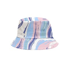 Rose And Blue Vivid Marble Pattern 11 Bucket Hat (kids) by goljakoff