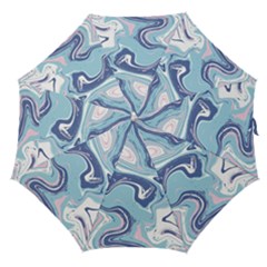 Blue Vivid Marble Pattern 12 Straight Umbrellas by goljakoff