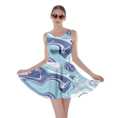 Blue Vivid Marble Pattern 12 Skater Dress by goljakoff