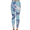 Blue Vivid Marble Pattern 12 Leggings  View2