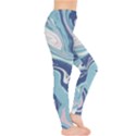 Blue Vivid Marble Pattern 12 Leggings  View4