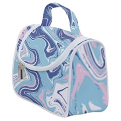 Blue Vivid Marble Pattern 12 Satchel Handbag by goljakoff