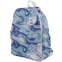 Blue Vivid Marble Pattern 12 Top Flap Backpack by goljakoff