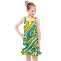 Vector Vivid Marble Pattern 13 Kids  Overall Dress by goljakoff