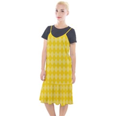 Yellow Diamonds Camis Fishtail Dress by ArtsyWishy