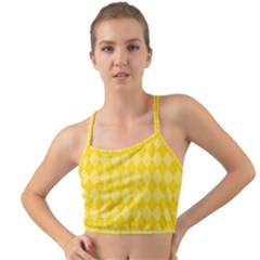 Yellow Diamonds Mini Tank Bikini Top by ArtsyWishy
