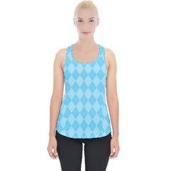 Baby Blue Design Piece Up Tank Top