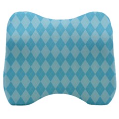 Baby Blue Design Velour Head Support Cushion by ArtsyWishy