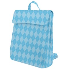 Baby Blue Design Flap Top Backpack