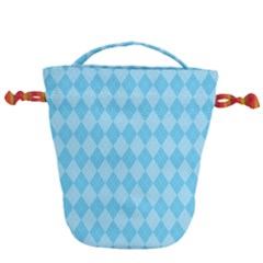 Baby Blue Design Drawstring Bucket Bag