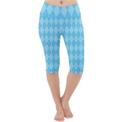 Baby Blue Design Lightweight Velour Cropped Yoga Leggings