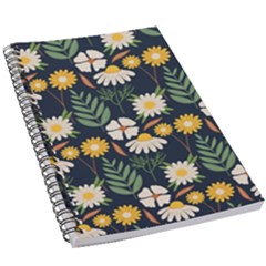Flower Grey Pattern Floral 5 5  X 8 5  Notebook