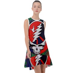 Grateful Dead - Frill Swing Dress by Sapixe