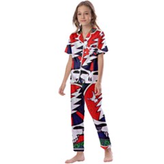 Grateful Dead - Kids  Satin Short Sleeve Pajamas Set by Sapixe