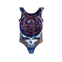 Grateful-dead-ahead-of-their-time Kids  Frill Swimsuit